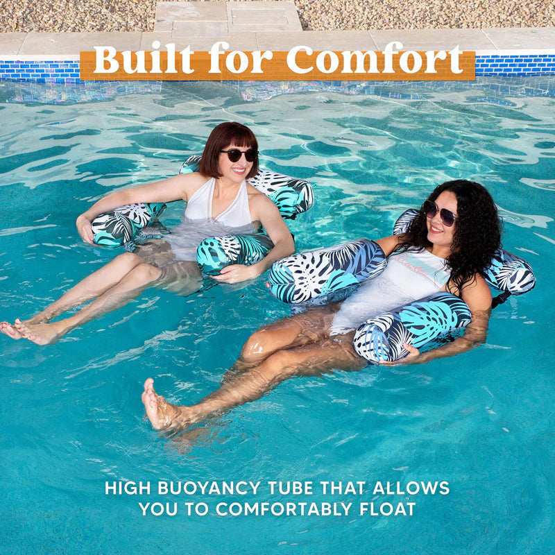 Silla Inflable Tropical para Piscina con Portavasos – Flotador Relax de Verano