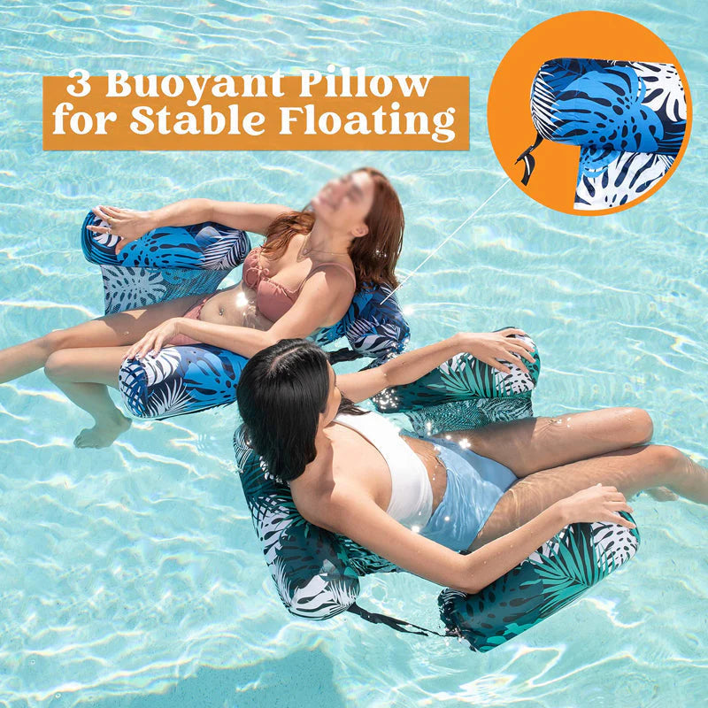 Silla Inflable Tropical para Piscina con Portavasos – Flotador Relax de Verano